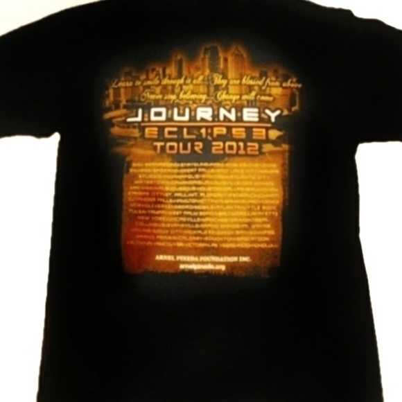 Journey Band Concert Graphic T-Shirt Medium Eclipse 2012 Tour City Of Hope - Picture 3 of 3